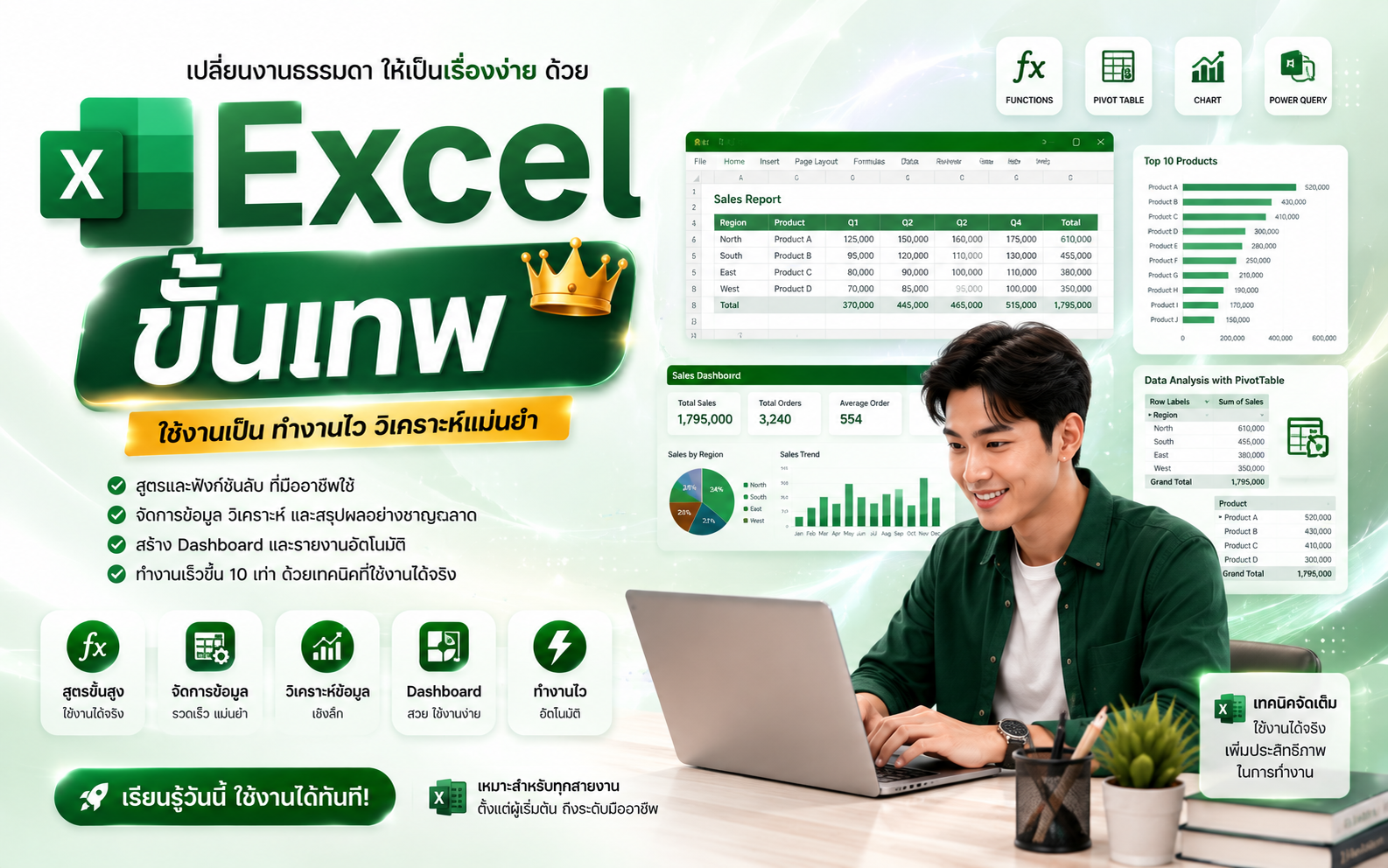 คอร์ส Excel ขั้นเทพ ออนไลน์ Celeste Academy