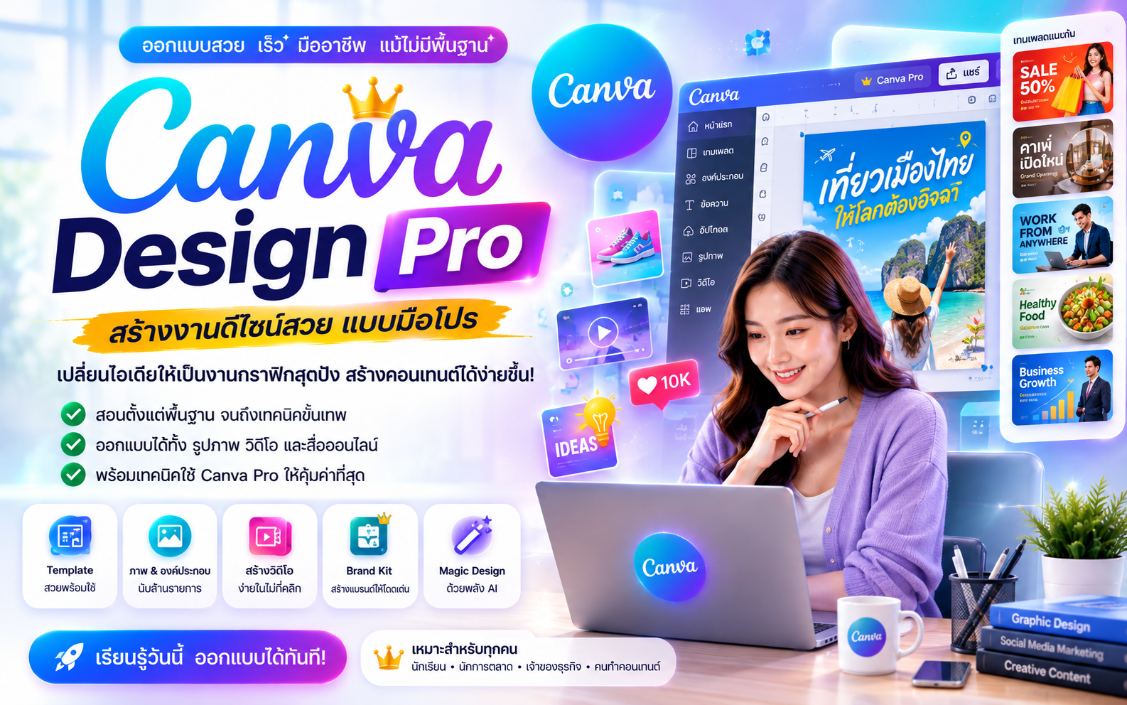 คอร์ส Canva Design Pro ออนไลน์ Celeste Academy